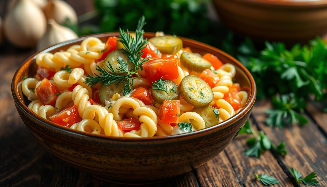 dill pickle pasta salad